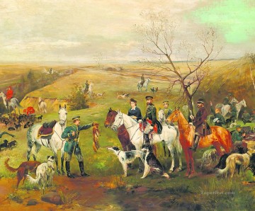 古典的 Painting - キツネを狩る兵士たち